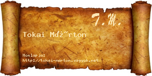 Tokai Márton névjegykártya
